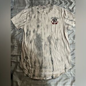 Hollister Men's Tie-Dye T-Shirt - Black and Cream